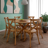 01 conjunto de mesa com 6 cadeiras lisboa nozes