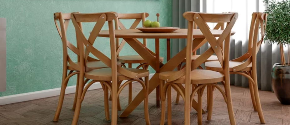 Conjunto de Mesa com 6 Cadeiras Lisboa Nozes: Elegância e Funcionalidade Conjunto de Mesa com 6 Cadeiras Lisboa Nozes: Elegância e Funcionalidade