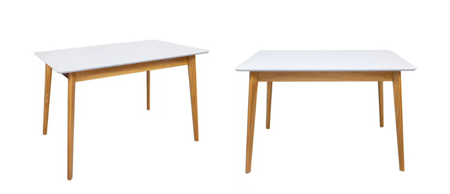 Mesa de Jantar Retangular Dallas Branco Nozes: Modernidade e Elegância Mesa de Jantar Retangular Dallas Branco Nozes: Modernidade e Elegância