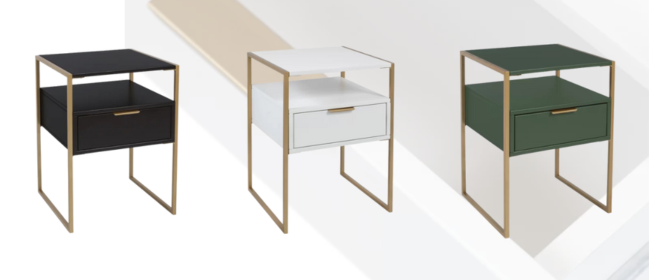 Mesa de Cabeceira Detroit Gold: Luxo e Sofisticação ao Seu Alcance