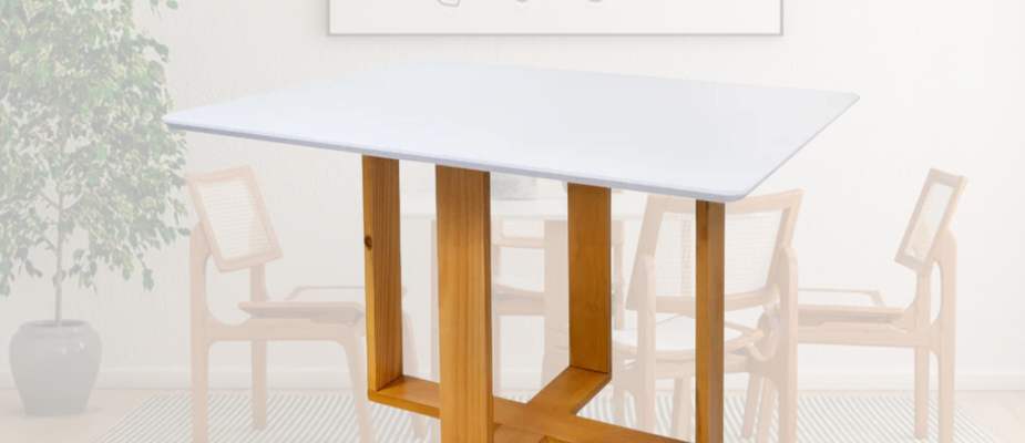 Mesa de Jantar Seattle: Design Clean com Base Central