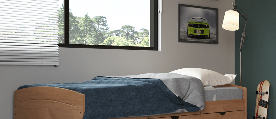 Como montar um quarto de hóspedes multifuncional com bicama e móveis compactos