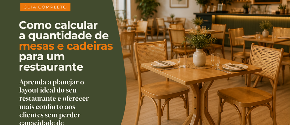 Como calcular a quantidade de mesas e cadeiras para um restaurante